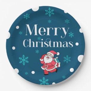 Santa Claus Merry Christmas Pappteller