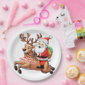Santa Claus Merry Christmas Pappteller (Party)