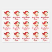 Santa Claus Merry Christmas Personalisiert Geschenkpapier Set (Vorderseite)