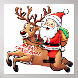 Santa Claus Merry Christmas Poster
