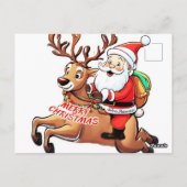 Santa Claus Merry Christmas Postkarte (Rückseite)