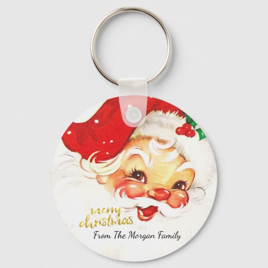 Santa Claus Merry Christmas Schlüsselanhänger (Vorderseite)