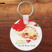 Santa Claus Merry Christmas Schlüsselanhänger (Vorderseite)