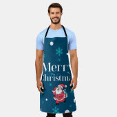 Santa Claus Merry Christmas Schürze (Getragen)