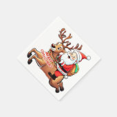 Santa Claus Merry Christmas Serviette (Ecke)