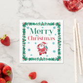 Santa Claus Merry Christmas Serviette (Beispiel)