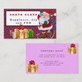 Santa Claus Merry Christmas Visitenkarte (Vorne/Hinten)