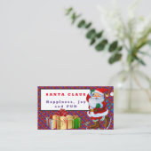 Santa Claus Merry Christmas Visitenkarte (Stehend Vorderseite)