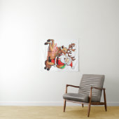 Santa Claus Merry Christmas Wandteppich (Beispiel (Horizontal))