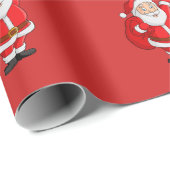 SANTA CLAUS MERRY CHRISTMAS WRAPPING PAPIER GESCHENKPAPIER (Rolleneckpunkt)