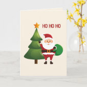 Santa Claus Merry Weihnachtsfeiertag Karte (Gelbe Blume)