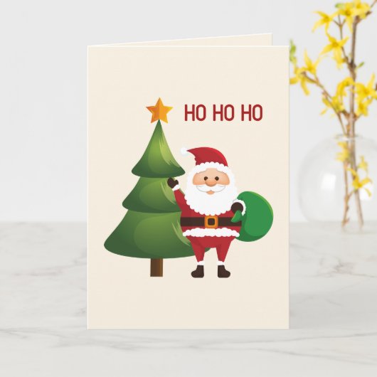 Santa Claus Merry Weihnachtsfeiertag Karte (Gelbe Blume)