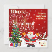 Santa Claus Merry Weihnachtskarte (Vorderseite)