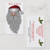 Santa Claus Miete Visitenkarte (Vorne/Hinten)