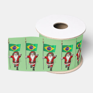 Santa Claus mit Bandeira do Brasil Ripsband