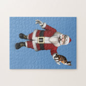 Santa Claus mit Calico Cat Puzzle (Horizontal)