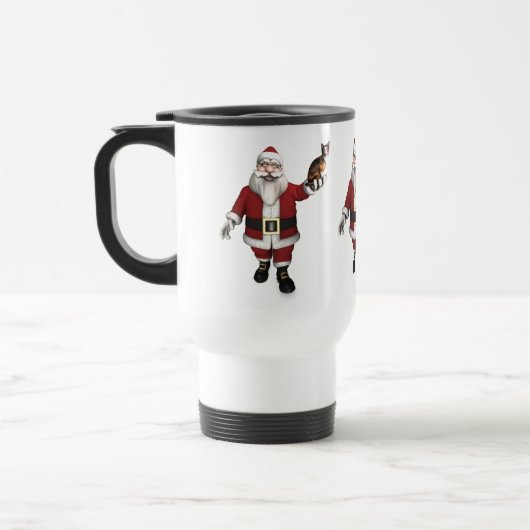 Santa Claus mit Calico Cat Reisebecher (Links)
