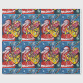 SANTA CLAUS MIT CHRISTMAS GIFT SACK GESCHENKPAPIER (Flach)