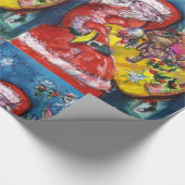 SANTA CLAUS MIT CHRISTMAS GIFT SACK GESCHENKPAPIER (Ecke)