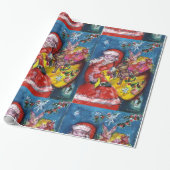 SANTA CLAUS MIT CHRISTMAS GIFT SACK GESCHENKPAPIER (Ungerollt)