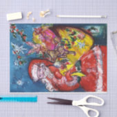 SANTA CLAUS MIT CHRISTMAS GIFTS SEIDENPAPIER (Handwerk)