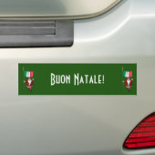 Santa Claus mit der Flagge Italiens Autoaufkleber (Auf Auto)