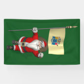 Santa Claus mit der Flagge New Jersey Banner (Horizontal)