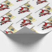 Santa Claus mit der Flagge New Jersey Geschenkpapier (Ecke)