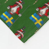 Santa Claus mit der Flagge Schwedens Fleecedecke (Ecke)