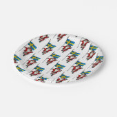 Santa Claus mit der Flagge Schwedens Pappteller (Schrägansicht)