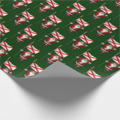Santa Claus mit der Flagge von Alabama Geschenkpapier (Ecke)