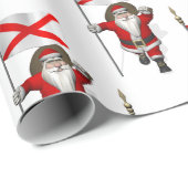 Santa Claus mit der Flagge von Alabama Geschenkpapier (Rolleneckpunkt)