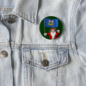 Santa Claus mit der Flagge von Alberta CDN Button (Beispiel)