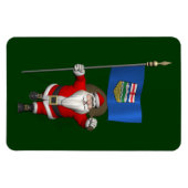 Santa Claus mit der Flagge von Alberta CDN Magnet (Horizontal)
