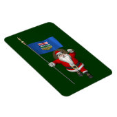 Santa Claus mit der Flagge von Alberta CDN Magnet (Rechte Seite)