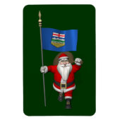 Santa Claus mit der Flagge von Alberta CDN Magnet (Vertikal)