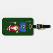 Santa Claus mit der Flagge von Alberta Gepäckanhänger (Vorderseite horizontal)
