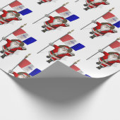 Santa Claus mit der Flagge von Cleveland Geschenkpapier (Ecke)