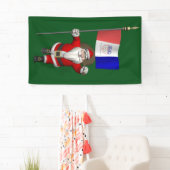 Santa Claus mit der Flagge von Cleveland Ohio Banner (Insitu)