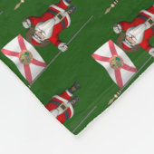 Santa Claus mit der Flagge von Florida Fleecedecke (Ecke)