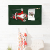 Santa Claus mit der Flagge von Illinois Banner (Insitu)