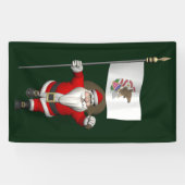 Santa Claus mit der Flagge von Illinois Banner (Horizontal)