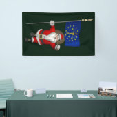 Santa Claus mit der Flagge von Indiana Banner (Messeveranstaltung)