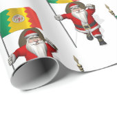 Santa Claus mit der Flagge von Los Angeles Geschenkpapier (Rolleneckpunkt)