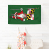 Santa Claus mit der Flagge von Maryland Banner (Insitu)