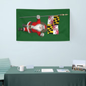 Santa Claus mit der Flagge von Maryland Banner (Messeveranstaltung)