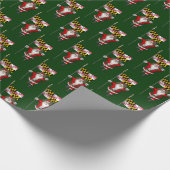 Santa Claus mit der Flagge von Maryland Geschenkpapier (Ecke)