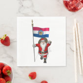 Santa Claus mit der Flagge von Missouri Serviette (Beispiel)