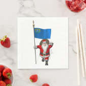 Santa Claus mit der Flagge von Nevada Serviette (Beispiel)