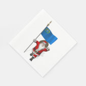 Santa Claus mit der Flagge von Nevada Serviette (Ecke)